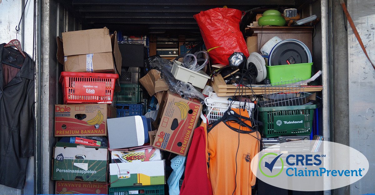 garage full of abandoned tenants property