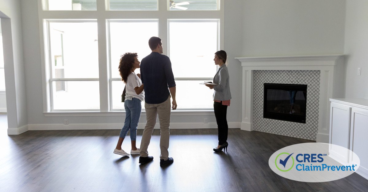 3 people in empty room - showing