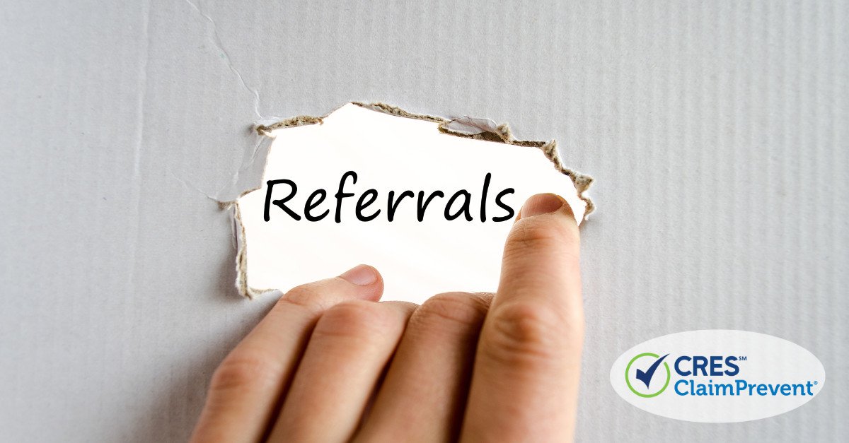 the word referrals uncovered by hand